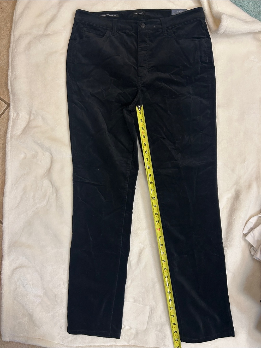 Talbots women’s velveteen Black Slim Pants